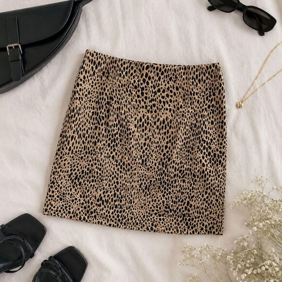 Brandy Melville Dresses & Skirts - Brandy Melville Leopard Print Mini Skirt One Size Y2K Indie Cheetah